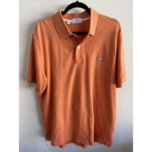 Southern Tide Shirt Mens Large Skipjack Polo Orange Blue Logo Short Sleeve